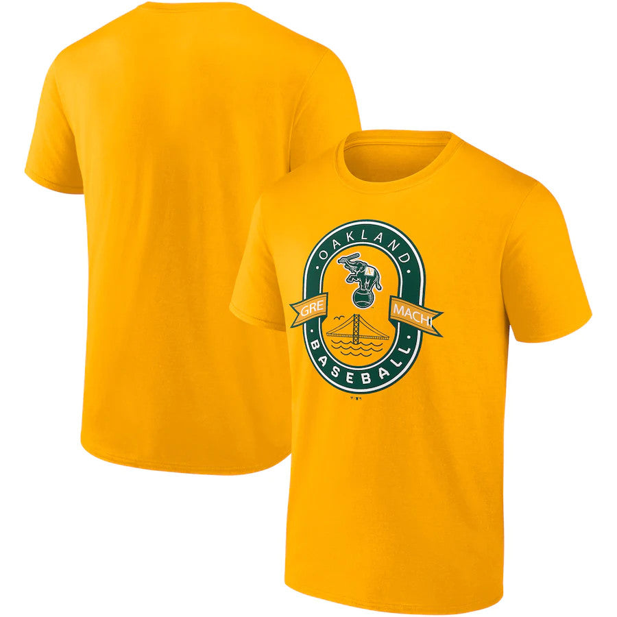 OAKLAND ATHLETICS MEN'S GLORY BOUND T-SHIRT - GOLD