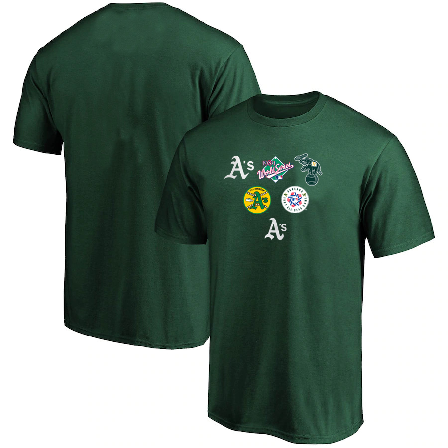 ATHLETICS MEN'S PATCH PRIDE T-SHIRT - GREEN