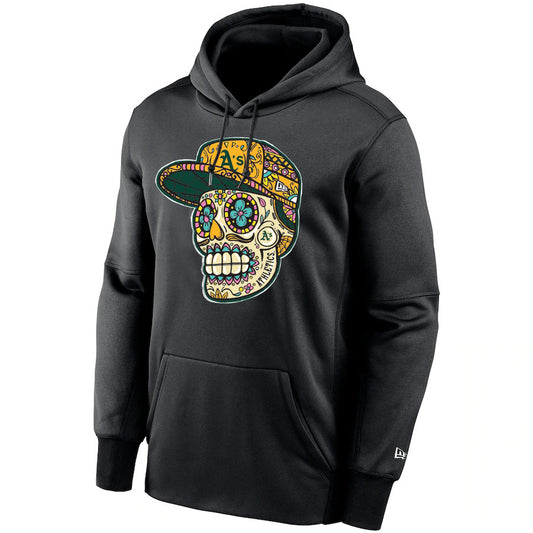 SUÉTER CON CAPUCHA DE CALAVERA DE AZÚCAR PARA HOMBRE OAKLAND ATHLETICS