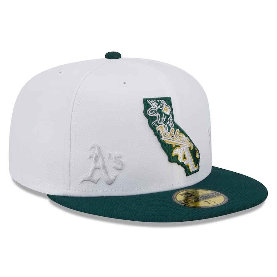 OAKLAND ATHLETICS HOMBRE BLANCO/VERDE STATE 59FIFTY FITTED
