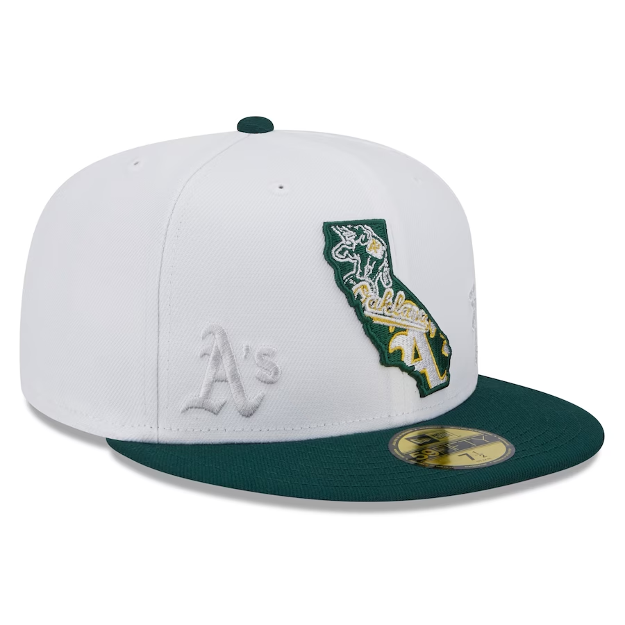 Oakland Athletics City Icon Chrome White 59FIFTY Fitted Cap