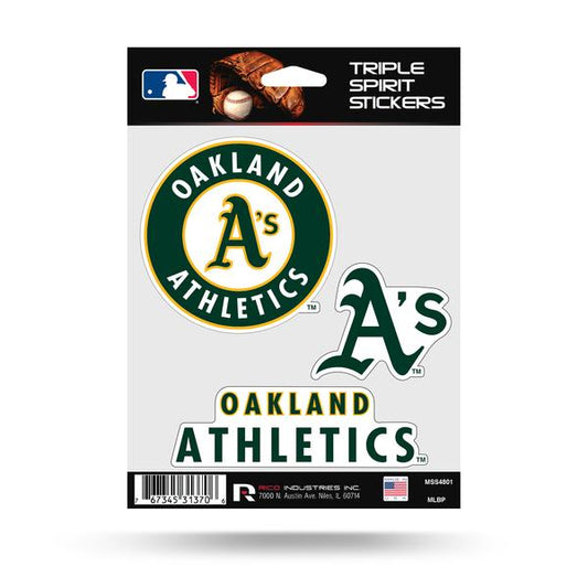 OAKLAND ATHLETICS TRIPLE SPIRIT DECAL