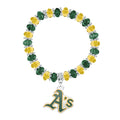 BRAZALETE CON CUENTAS DE DOS TONOS DE OAKLAND ATHLETICS