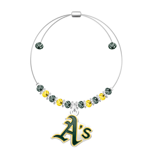 OAKLAND ATHLETICS TWO TONE TOGGLE BRACLET