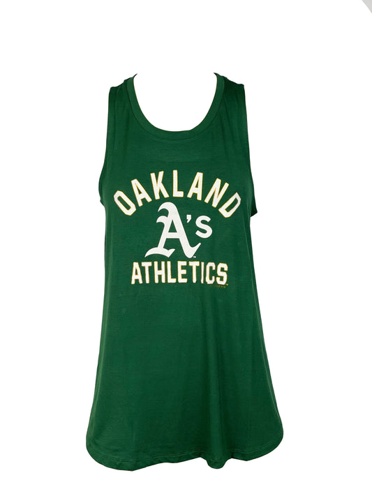 OAKLAND ATHLETICS WOMEN'S SCRIPT LOGO TANK TOP