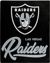 LAS VEGAS RAIDERS DUAL 50"X60" RASCHEL THROW BLANKET
