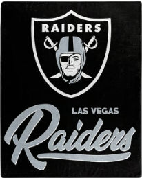 LAS VEGAS RAIDERS DUAL 50"X60" RASCHEL THROW BLANKET