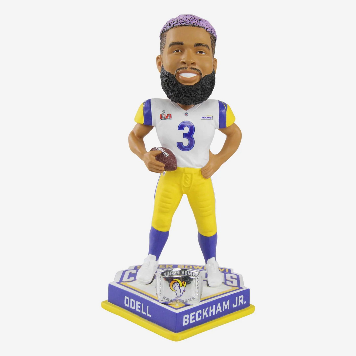 ODELL BECKHAM JR RAMS SUPER BOWL LVI BOBBLEHEAD