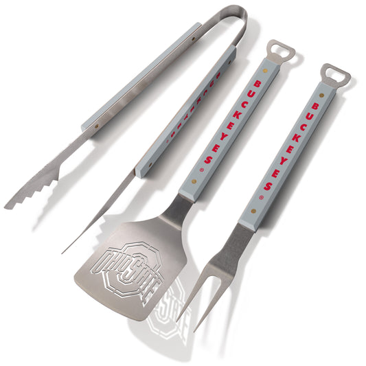 JUEGO DE UTENSILIOS PARA BARBACOA SPORTULA DE 3 PIEZAS BUCKEYES DEL ESTADO DE OHIO