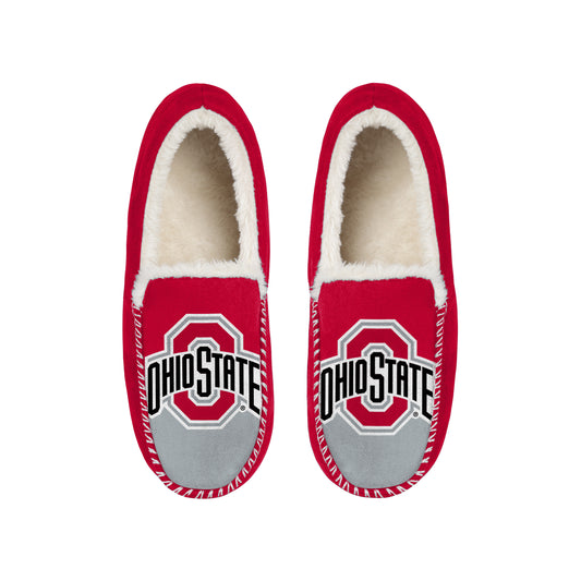 OHIO STATE BUCKEYES MEN'S COLOR BLOCK MOCCASINS