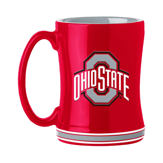 TAZA CON RELIEVE DE BUCKEYES DEL ESTADO DE OHIO