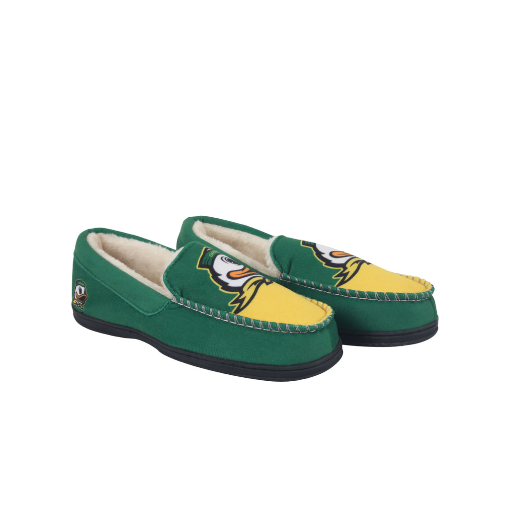 OREGON DUCKS MEN'S COLOR BLOCK MOCCASINS