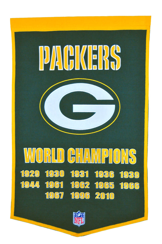 GREEN BAY PACKERS DYNASTY BANNER