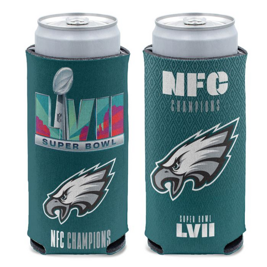 PHILADELPHIA EAGLES 2022 NFC CONFERENCE CHAMPIONS 12 OZ SOPORTE PARA LATAS DELGADO