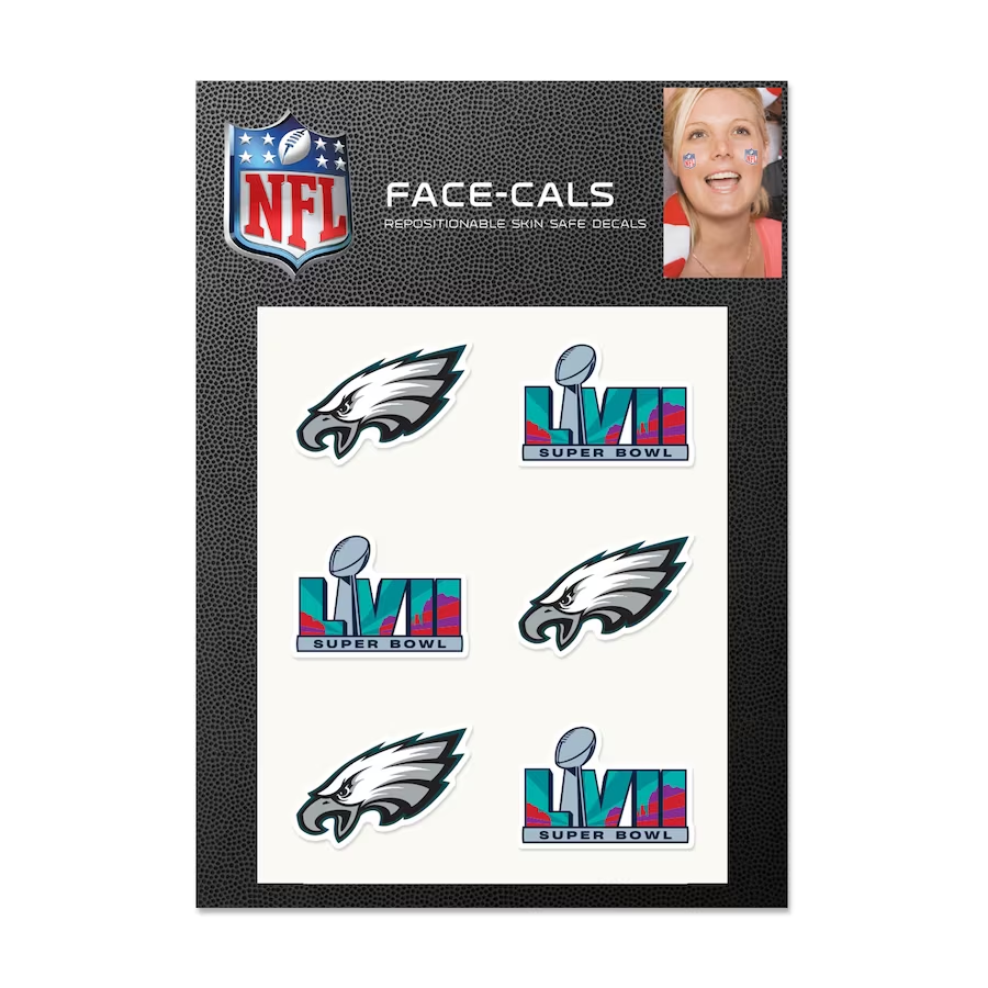 PHILADELPHIA EAGLES 2022 NFC CONFERENCE CHAMPIONS FACE DECALS
