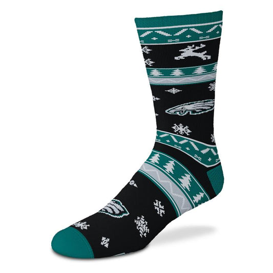 PHILADELPHIA EAGLES HOLIDAY PATTERN CREW SOCKS