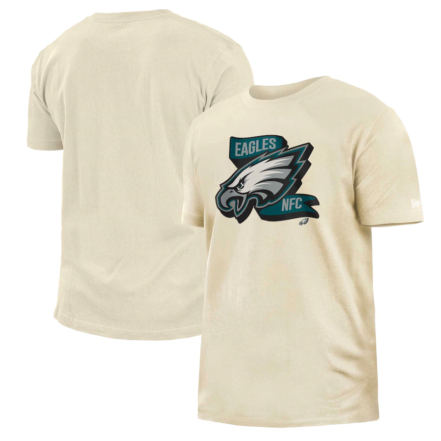 CAMISETA SIDELINE 2022 PARA HOMBRE PHILADELPHIA EAGLES - CREMA