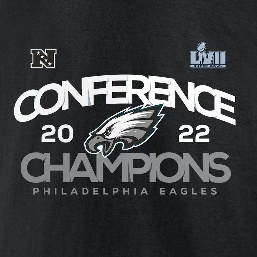 PHILADELPHIA EAGLES CAMISETA DE MANGA LARGA PARA HOMBRE NFC CONFERENCE CHAMPIONS SHADOW CAST