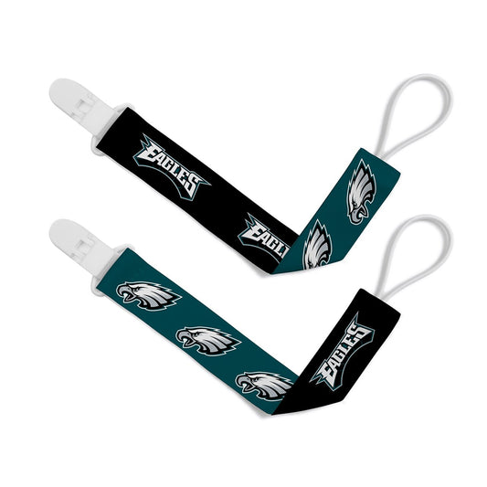 PHILADELPHIA EAGLES PACIFIER CLIP SET