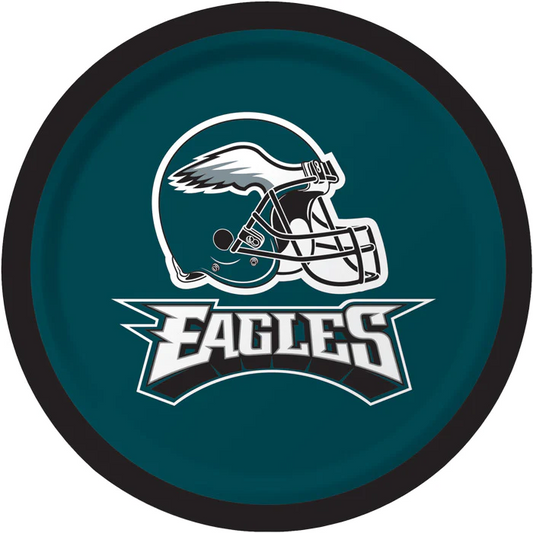 PHILADELPHIA EAGLES PARTY PLATES - 8 COUNT