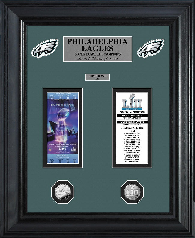PHILADELPHIA EAGLES SUPER BOWL CHAMPIONS DELUXE GOLD COIN TICKET COLLECTION