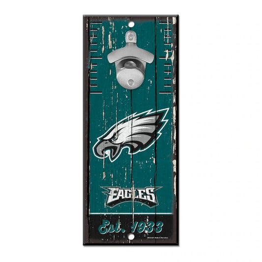 PHILADELPHIA EAGLES WOOD WALL MOUNT BOTTLE OPENER