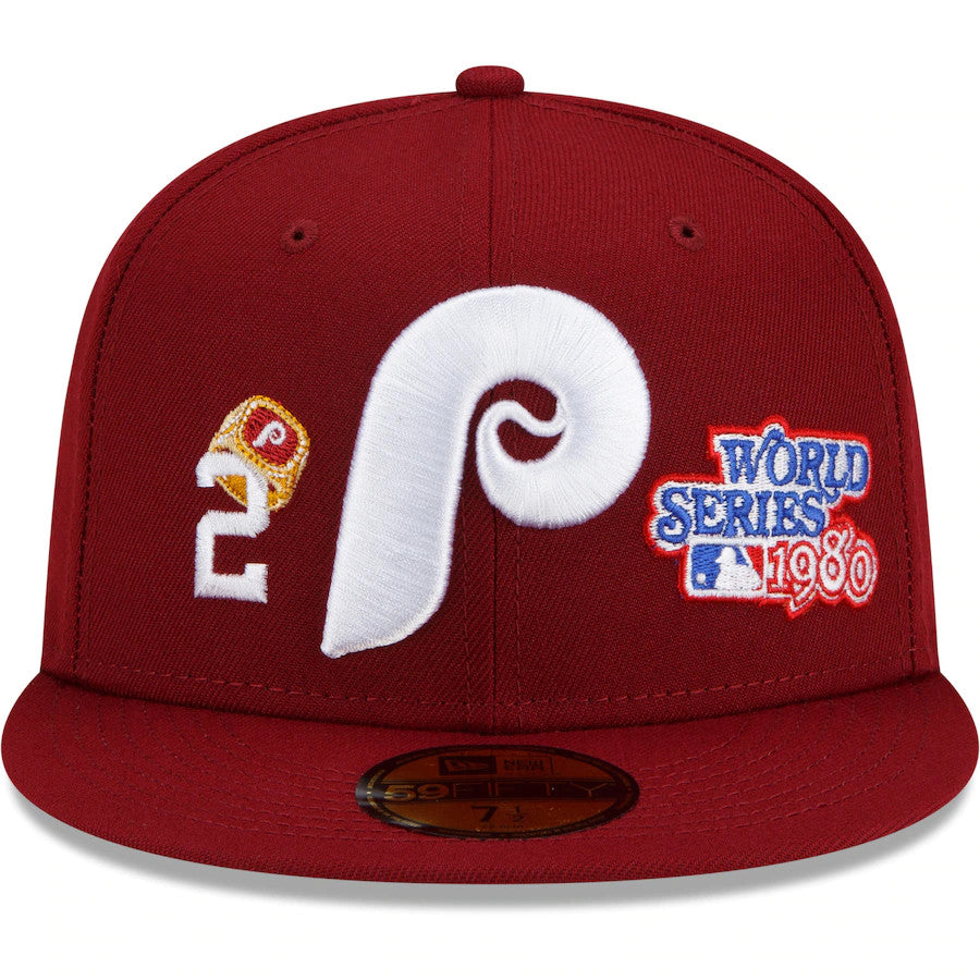 PHILADELPHIA PHILLIES COUNT THE RINGS 59FIFTY FITTED