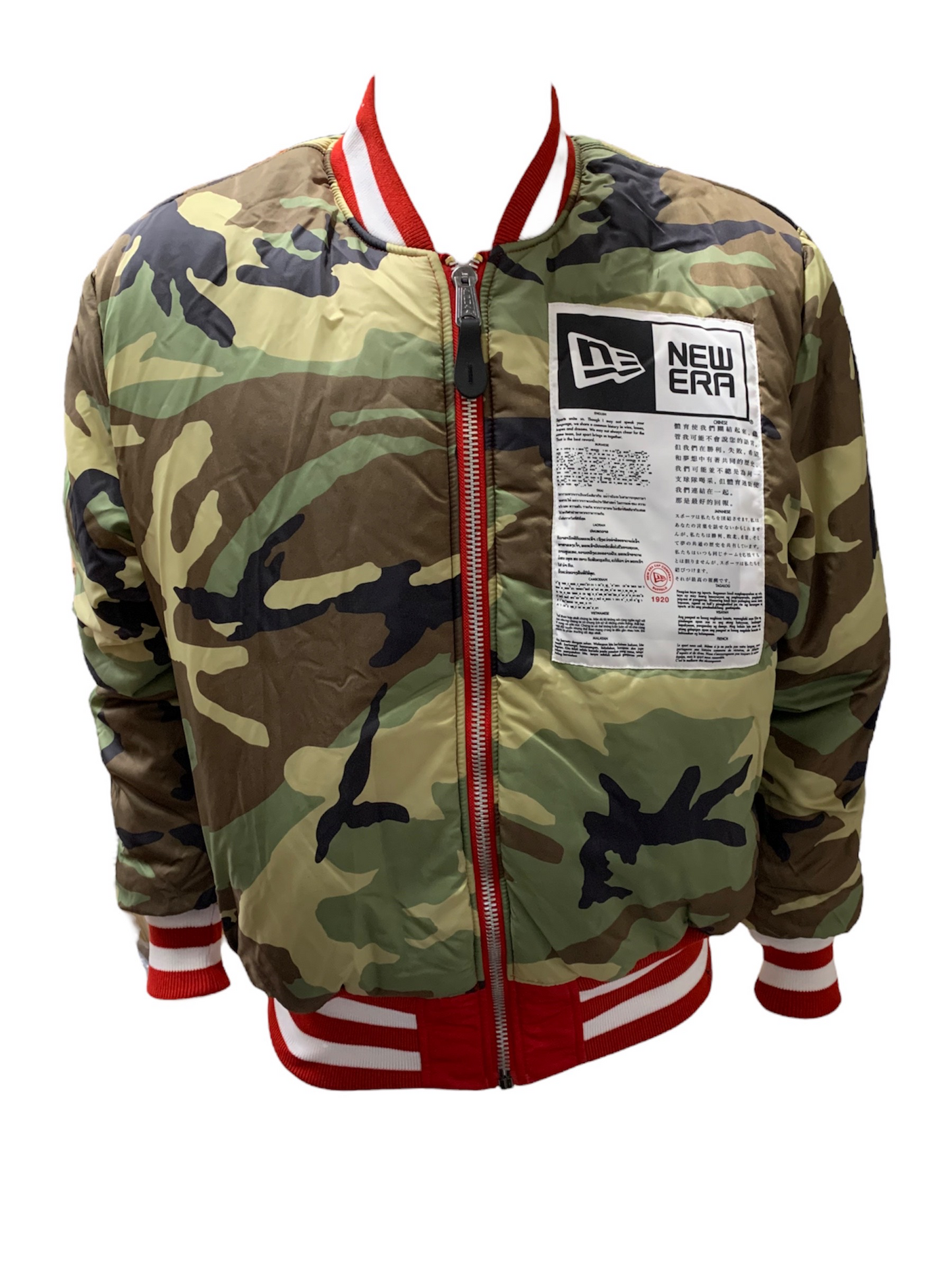 PHILADELPHIA PHILLIES MEN'S ALPHA INDSUTRIES REVERSIBLE BOMBER JACKET