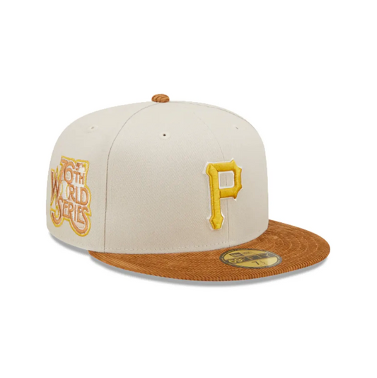 PITTSBURGH PIRATES CORD VISOR 59FIFTY FITTED HAT (CORDUROY BRIM)