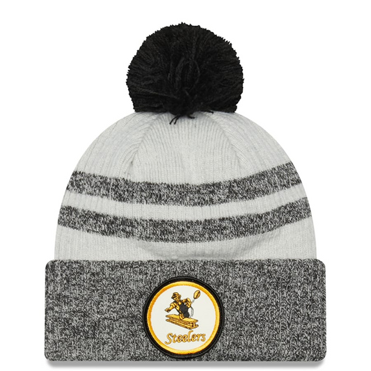 PITTSBURGH STEELER 2022 SIDELINE HISTORIC CUFFED POM KNIT