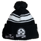 PITTSBURGH STEELERS 2022 SIDELINE SPORT PUNTO DE POM CON VOLANTES -NEGRO/BLANCO