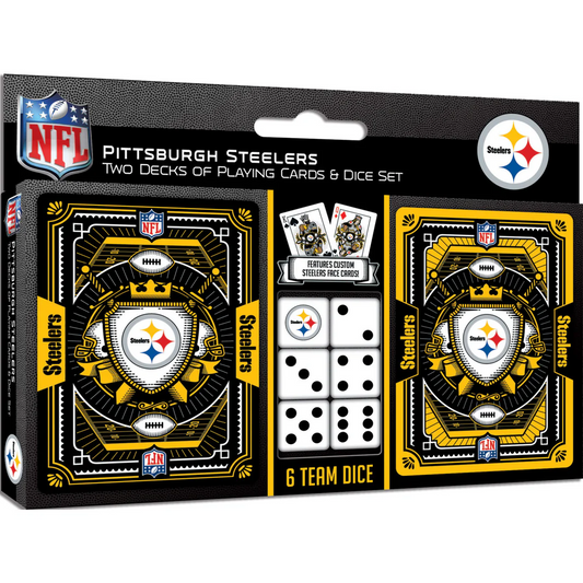PITTSBURGH STEELERS 2-PACK CARD AND DICE SET