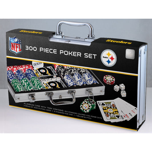 JUEGO DE PÓKER DE 300 PIEZAS DE PITTSBURGH STEELERS