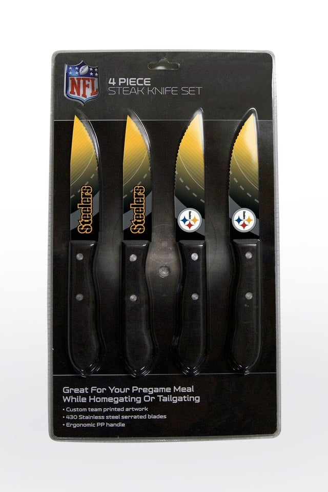 JUEGO DE CUCHILLOS PITTSBURGH STEELERS 4PK
