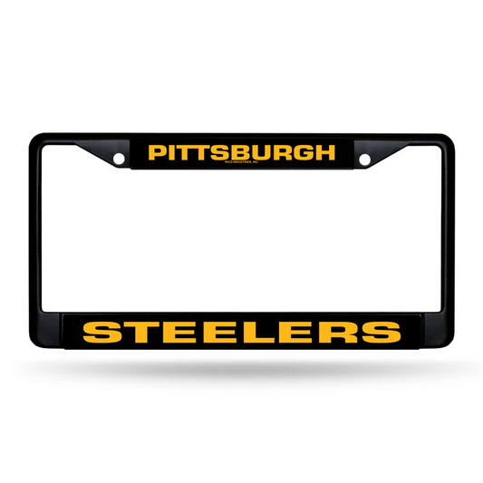 PITTSBURGH STEELERS 'BLACK' CHROME LICENSE PLATE