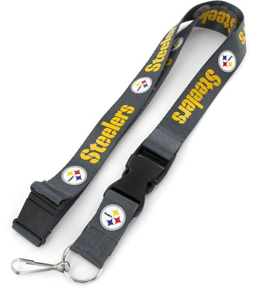 PITTSBURGH STEELERS CHARCOAL LANYARD