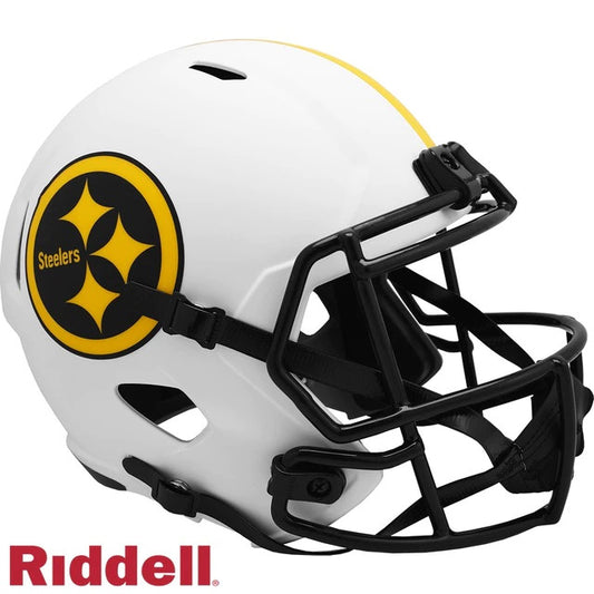 CASCO DE VELOCIDAD RÉPLICA LUNAR DE TAMAÑO COMPLETO DE LOS PITTSBURGH STEELERS