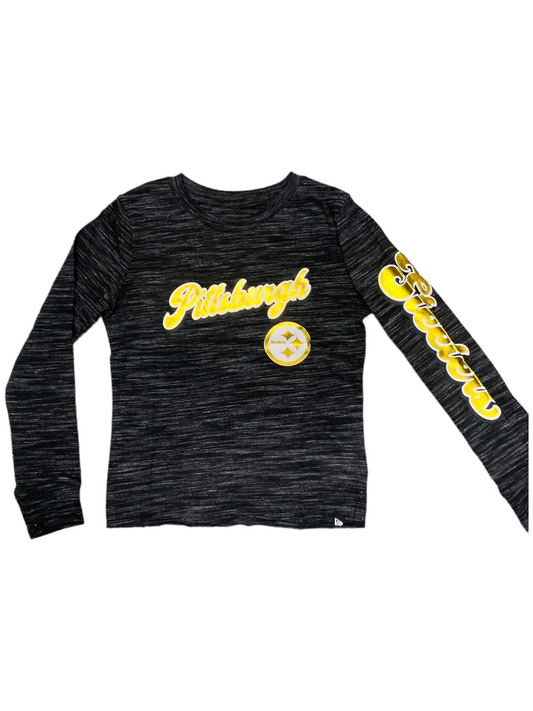 PITTSBURGH STEELERS GIRLS SPACE DYE BRAZO NOMBRE CAMISETA