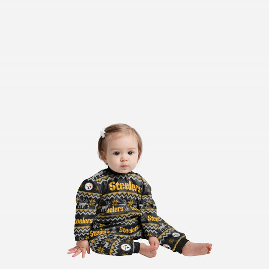 PITTSBURGH STEELERS INFANT ALL OVER PRINT PAJAMAS