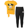 PITTSBURGH STEELERS INFANT FOREVER LOVE SHIRT AND LEGGINGS
