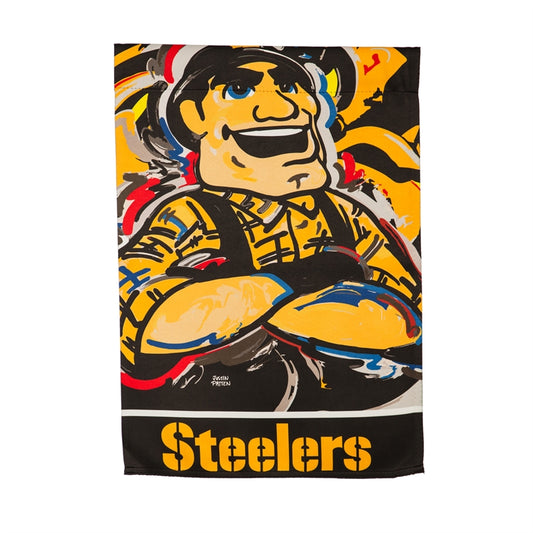 BANDERA DE ANTE JUSTIN PATTEN PITTSBURGH STEELERS JARDÍN