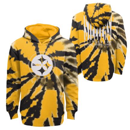 PITTSBURGH STEELERS KIDS STATEMENT TIE DYE HOODED SWEATSHIRT