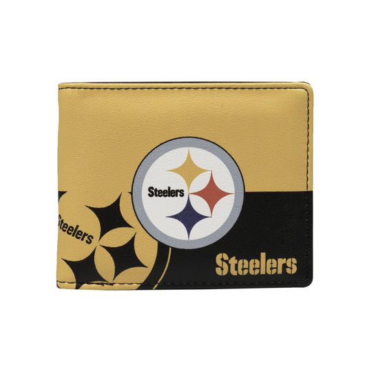 CARTERA DE DOS PLEGABLES CON LOGO DE PITTSBURGH STEELERS