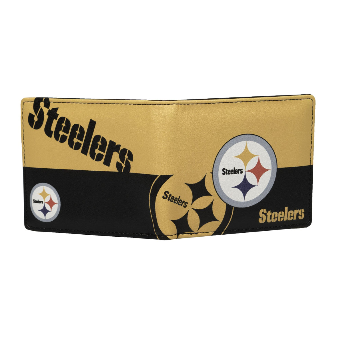 CARTERA DE DOS PLEGABLES CON LOGO DE PITTSBURGH STEELERS