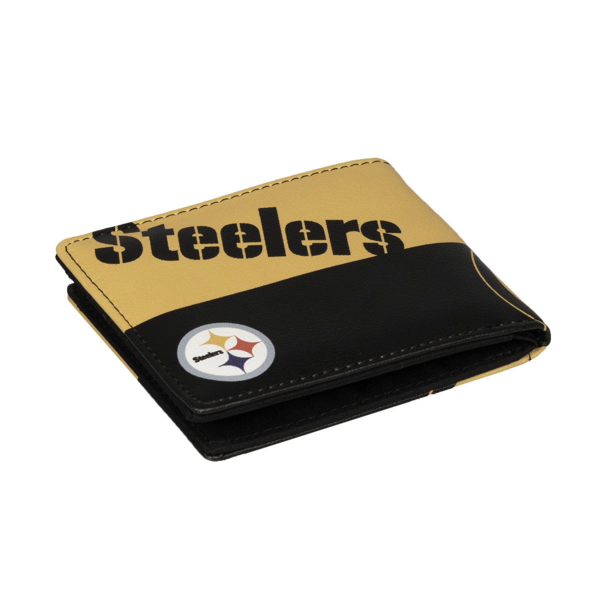 CARTERA DE DOS PLEGABLES CON LOGO DE PITTSBURGH STEELERS