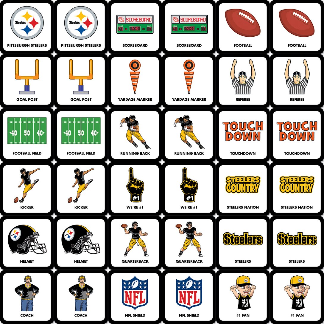 PITTSBURGH STEELERS MATCHING GAME