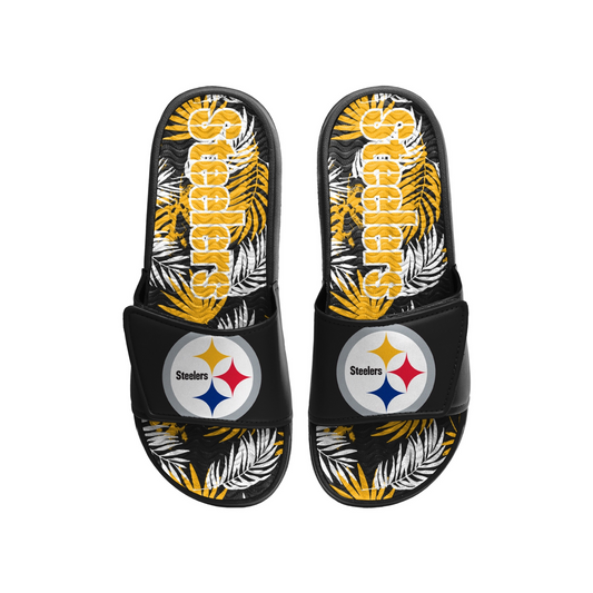 PITTSBURGH STEELERS MEN'S FLORAL GEL SLIDES