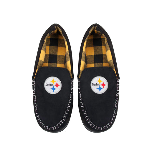 PITTSBURGH STEELERS MEN'S MOCCASIN SLIPPERS