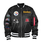 CHAQUETA BOMBER REVERSIBLE ALPHA INDUSTRIES DE PITTSBURGH STEELERS PARA HOMBRE