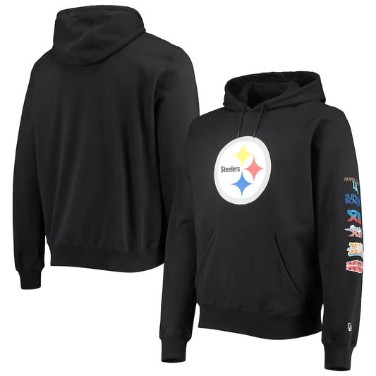 PITTSBURGH STEELERS MEN'S WORLD CHAMPIONS HOODED SWEATSHIRT